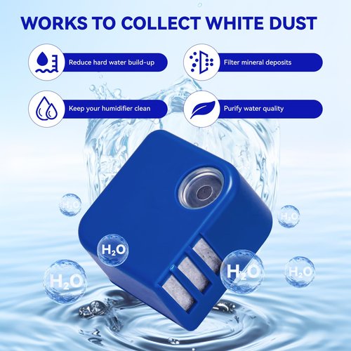 PDC51V1 Demineralization Cartridge Compatible with Vick Humidifier V4600, V5100, VUL575 and Sunbeam696 Only, Humidifier Filter Replacement Effectively Reduce White Dust, Pack of 2, Blue