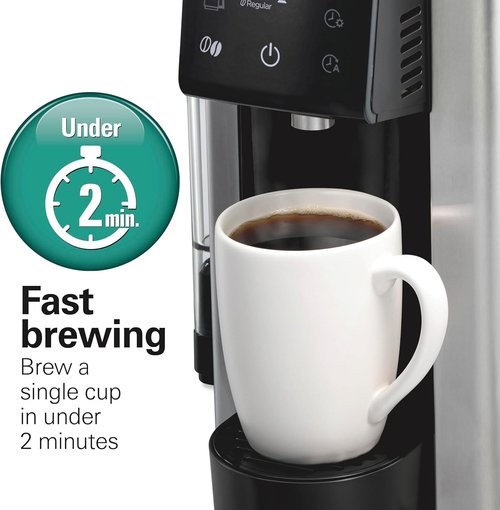 Hamilton Beach FlexBrew 5-in-1 Coffee Maker - Programmable Hot & Iced Brew, 12 Cup Capacity, Black