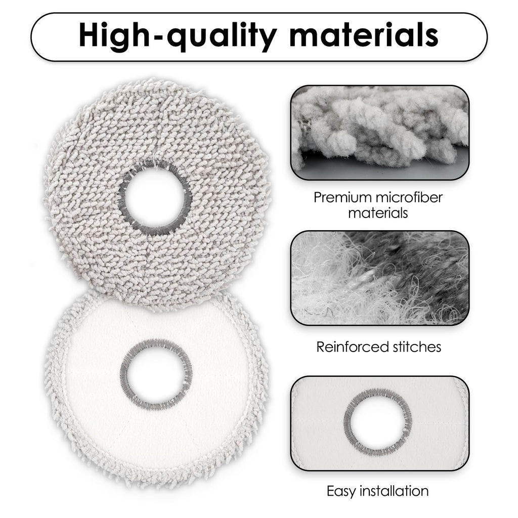 (4 Pack) Mop Pads for ECOVACS DEEBOT T30 Pro Max/ T30 Pro Omni/ T30S/ T30S Combo/ T30C Omni/ X5 Pro Omni/ X2 Omni X2 Pro T20 Omni X1 Omni X1 PRO Omni X1 PLUS T10 Omni T10 Turbo Yeedi M12 Pro+ X1 Turbo