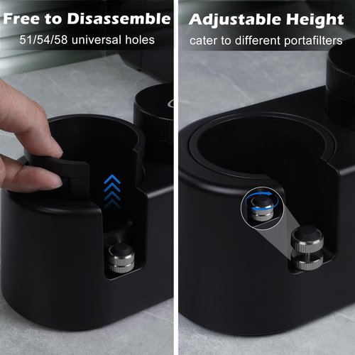 Espresso Tamping Station, Espresso Organizer Station Fit for 51/54/58mm Espresso Accessories, Plastic Espresso Station Coffee Tamper Station, Multifunctional Coffee Tools Organzier (3 in 1)