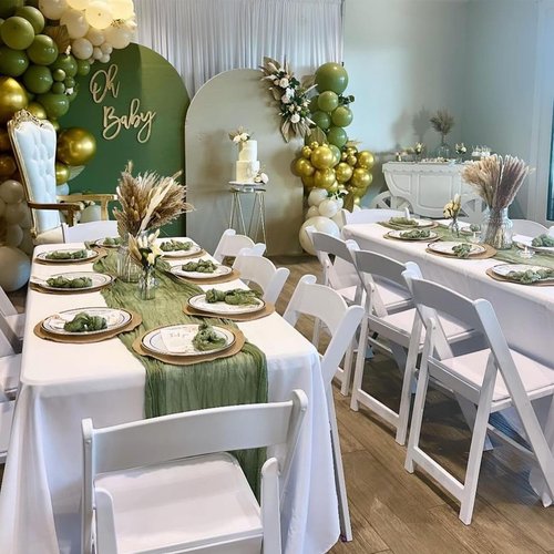 20 Pack Sage Green Cheesecloth Table Runner 35 x 71 Inch Gauze Fabric Boho Christmas Table Runner for Wedding Arch, Rustic Bridal Shower, Baby Shower, Party Decorations, Farmhouse Home Decor