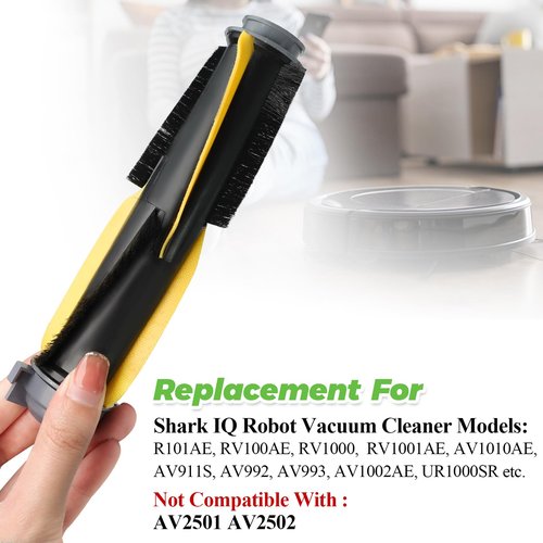 Techecook 2 Pack Main Roller Brush for Shark IQ Vacuum Replacement for Shark RV1001AE RV101 AV1002AE AV1010AE UR1005AE UR1000SR RV2001WD AV993 Vacuum Cleaner