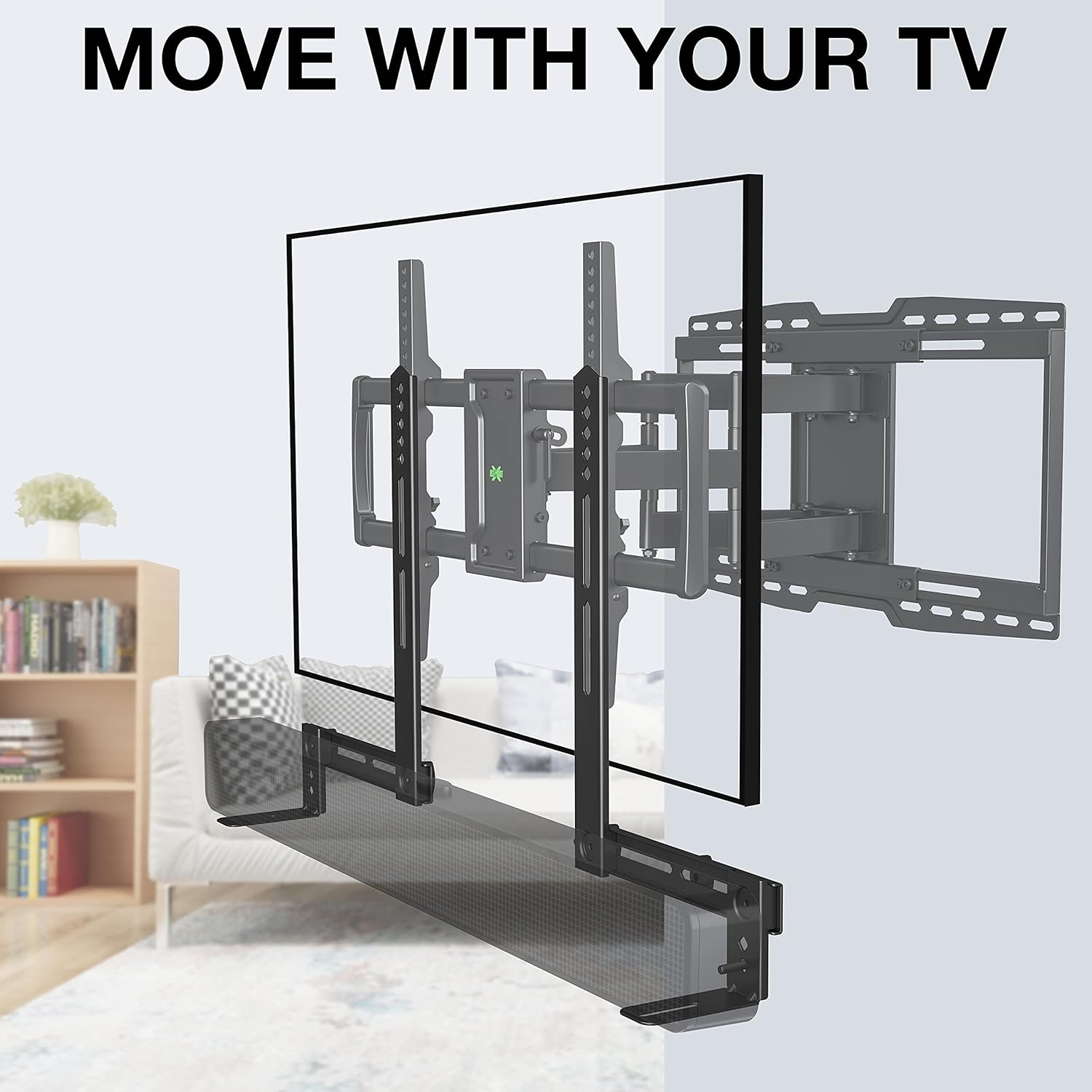 USX MOUNT Soundbar Mount - Securely Mount Sound Bar Above or Below TV | Supports Up to 13.2 lbs