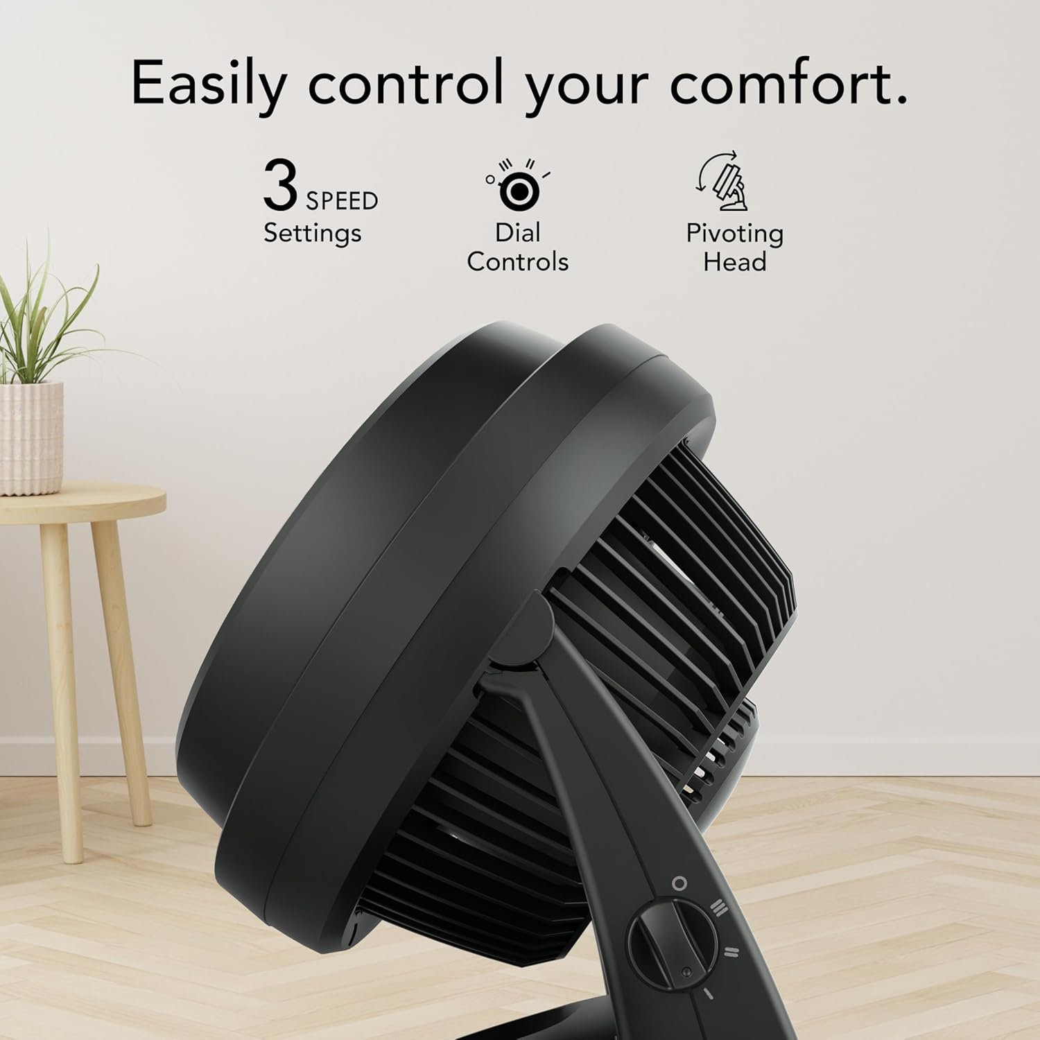 Vornado 630 Mid-Size Air Circulator - 3-Speed Quiet Floor Fan for Home & Office | Adjustable Tilt, 9-Inch, Black