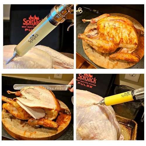 SpitJack PULSE Meat Injector Gun and Injection Syringe for BBQ. Marinade Flavor Injector for Smoked Brisket, Chicken, Ribs, Pork Butt, and Turkey. Competition Barbecue Smoker Accessories Tool.
