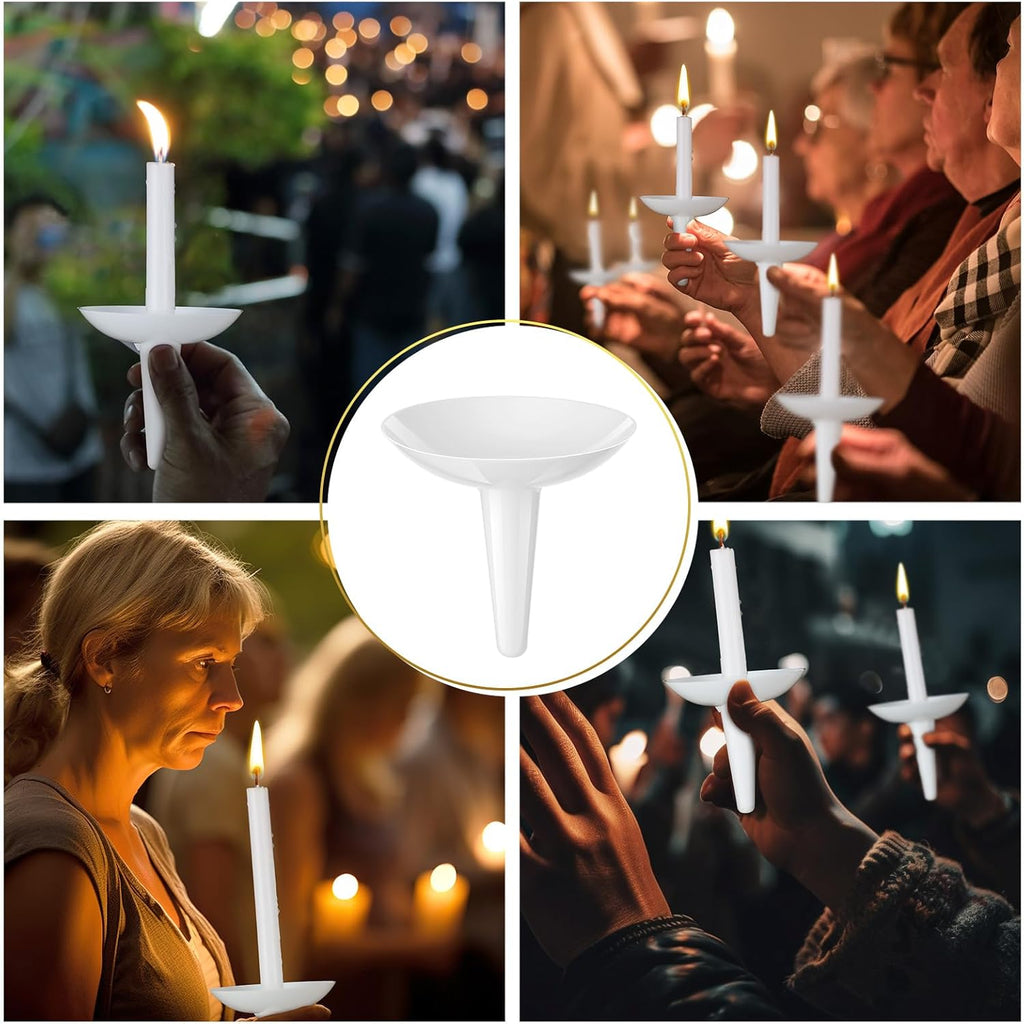 Regine Switzerland Candle Holders - 100 Pcs Plastic Drip Protectors for Church, Vigil & Events