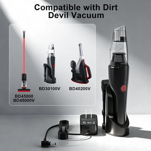 Solopen Charger Compatible with Dirt Devil Vacuum Replacement for 720429001 Power Adapter Charger for BD40200V BD50500V BD30100V BD45000 BD45000V with 5.9Ft Power Cord