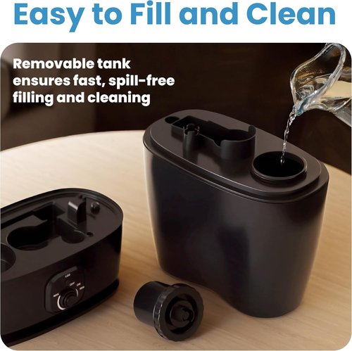 Everlasting Comfort 6L Humidifier - Quiet 50HR Runtime | No-Filter Cool Mist for Large Rooms, Nursery & Allergies