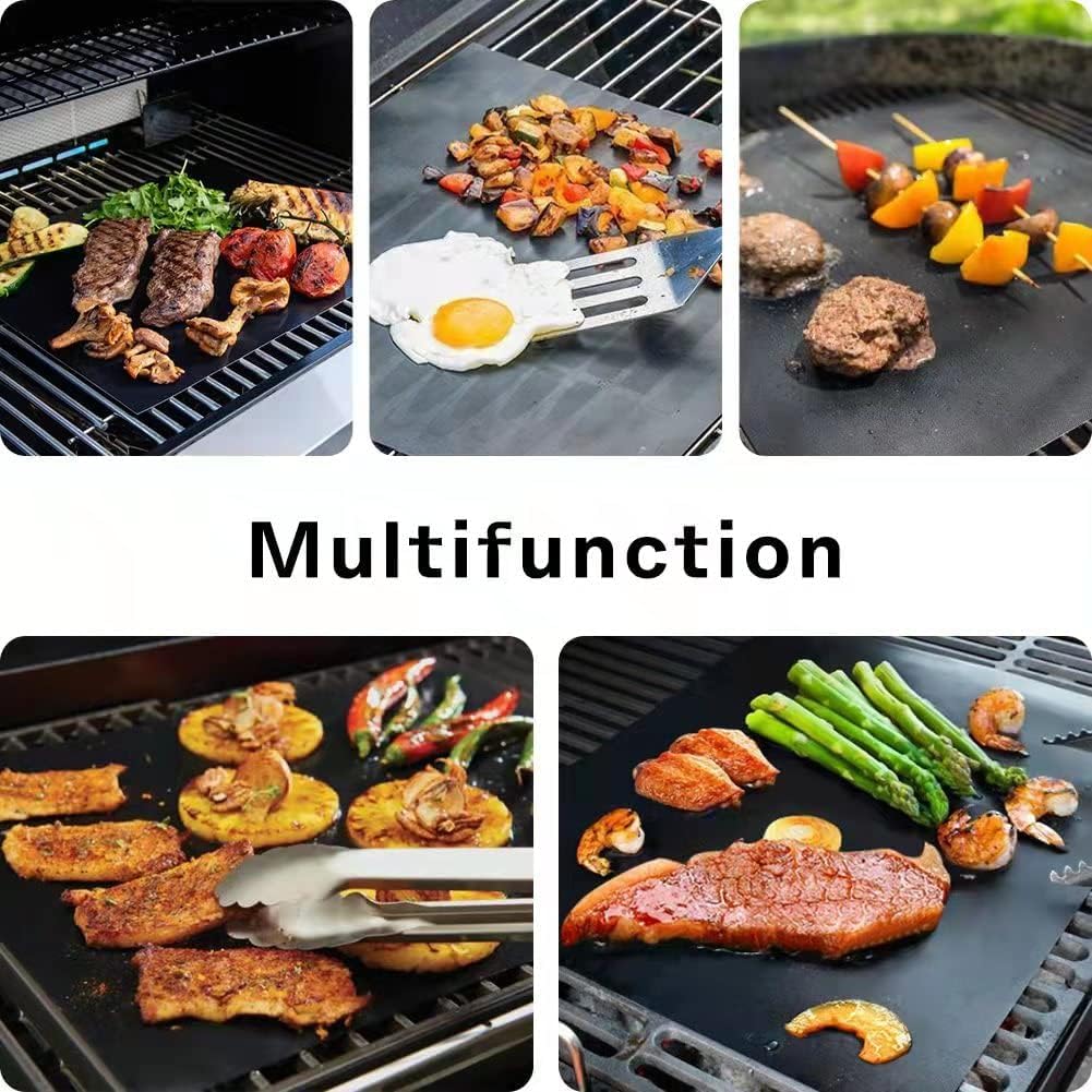 Oven Liners for Bottom of Oven Compatible with Breville BOV900BSS the Smart Oven Air Fryer Pro, Square Air Fryer Liners Reusable Baking Mat, 4 PCS Teflon Sheets for Breville Accessories