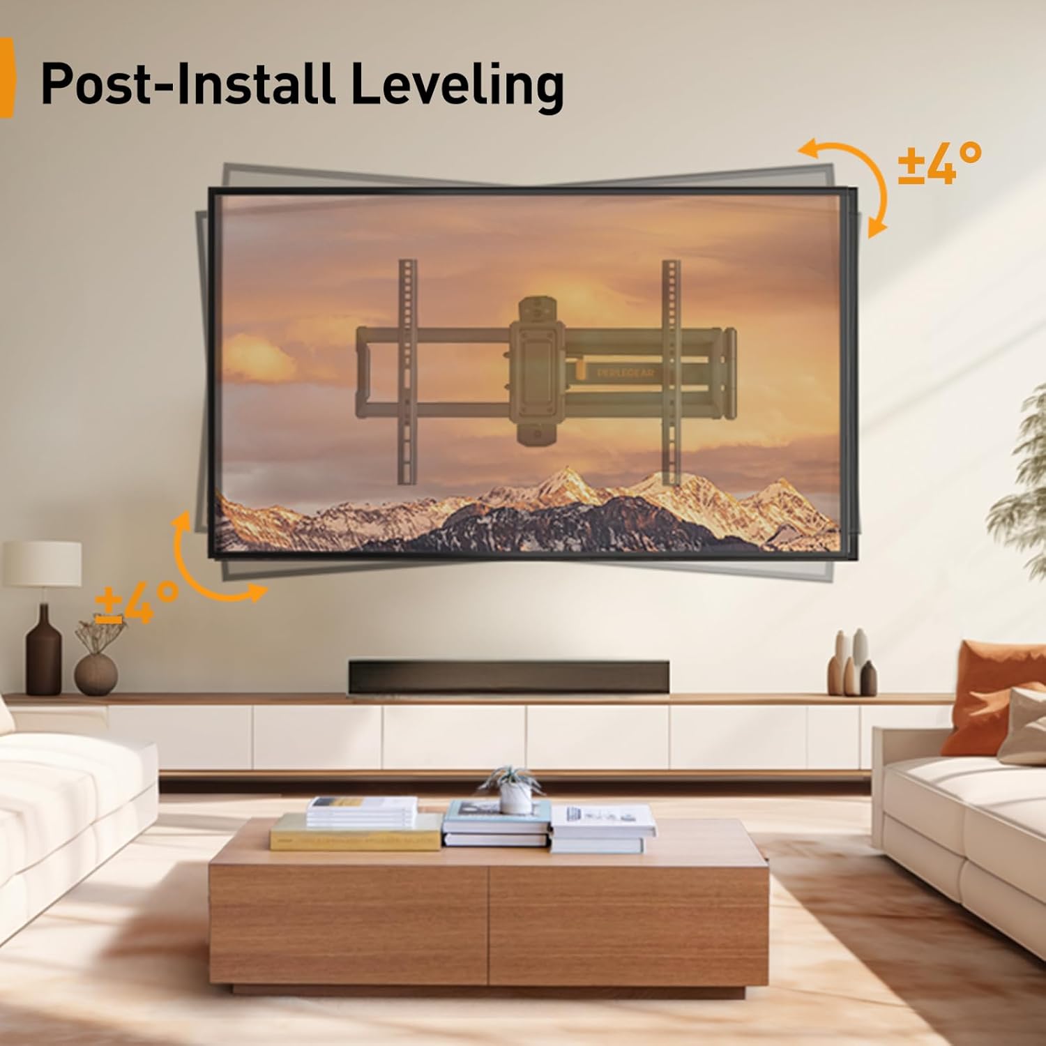 Perlegear Corner TV Wall Mount - Full Motion Bracket for 37-75 Inch TVs | 32.37” Extension & 100 lbs Capacity