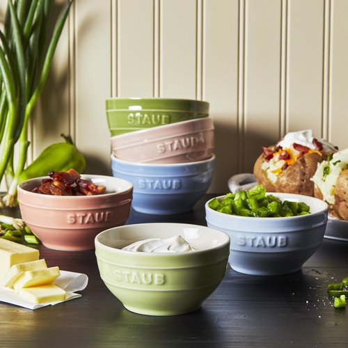Staub Ceramic 6-pc 4.75-inch Small Universal Bowl Macaron Pastel Colors