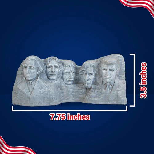 Donald Trump Mount Rushmore Talking Statue - Says 8 Lines in Trump's Real Voice, Funny Trump Gifts for Men, Patriotic Fathers Day & 250th Anniversary Desk Collectible for Offices & Man Caves