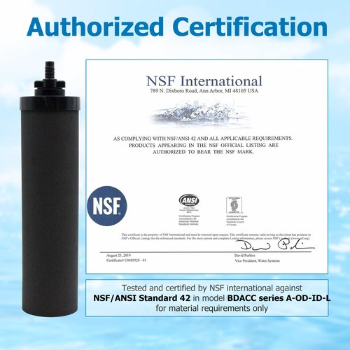 Larayci Water Filter Replacement for Berkey® BB9-2 Black Activated Carbon Filters, Compatible with Berkey® Gravity Water Filter System, Pack of 4