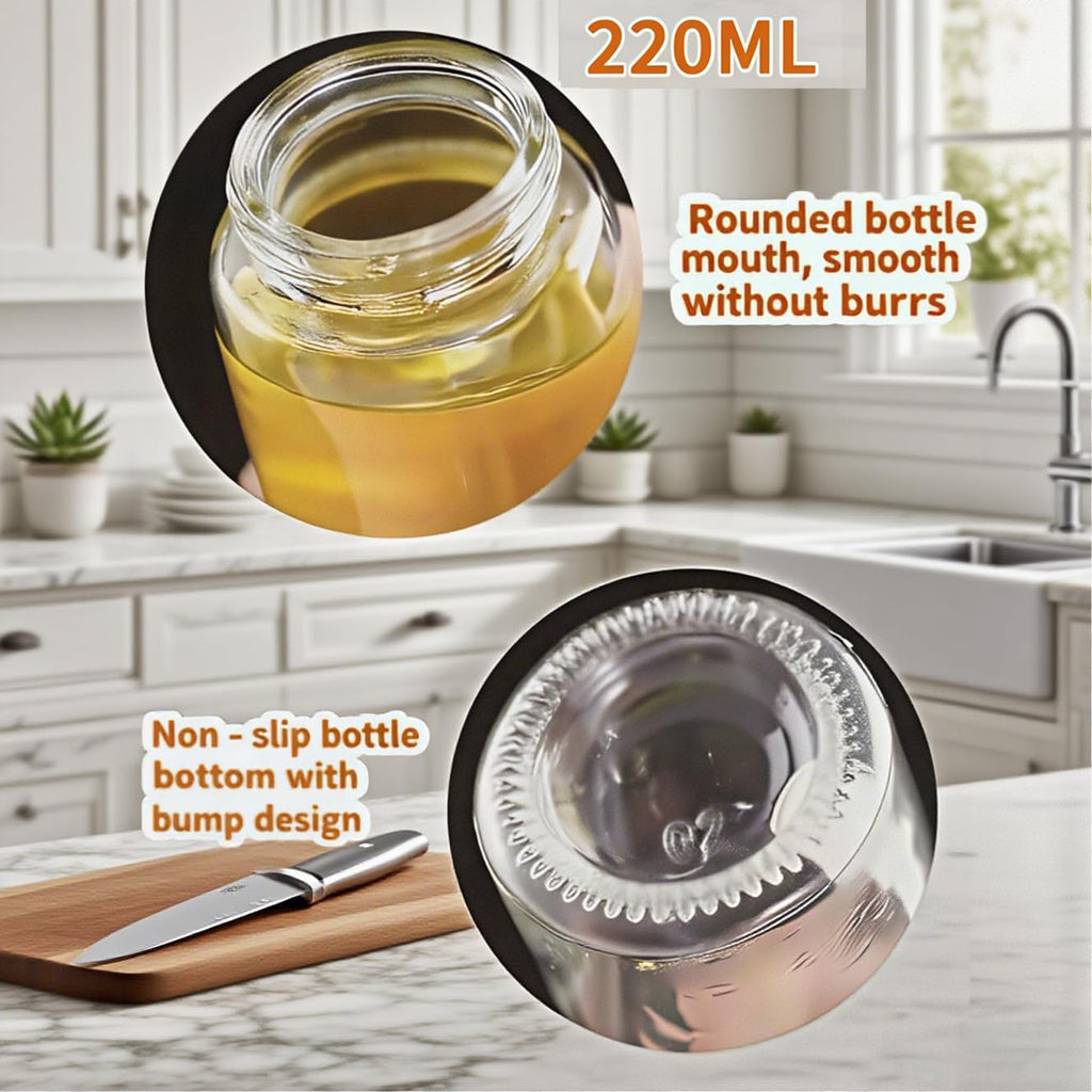 Olive Oil Sprayer - 220ml Glass Dispenser for Cooking | Food-Grade Premium Spray Bottle with Portion Control