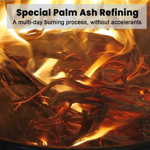 Prefilled Pure Palm Ashes for Ash Wednesday with Acrylic Palm Ash Pyx Container, Christian and Catholic Church Supplies, Comes in Packs That Serve 1000 People (Cross)