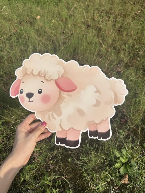 Large Farm Animal Cutouts with Stand, 12inch Farm Themed Party Decorations, Barnyard Birthday Baby Shower Supplies, Party Decorations Prop | 6PCS Stand Up Prop
