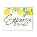 Stupell Industries Squeeze the Day Motivational Phrase Cascading Lemon Fruits, Design by Nan