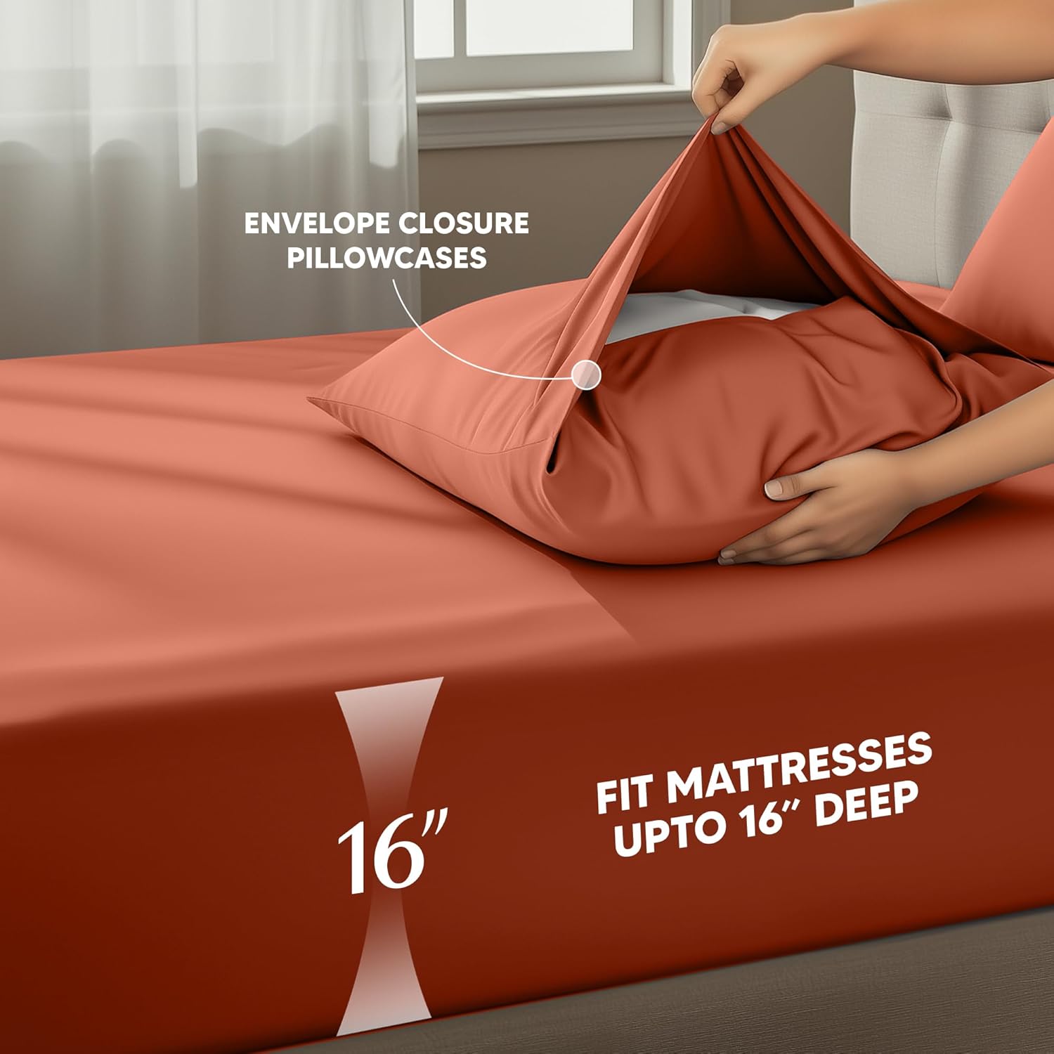 Utopia Bedding Twin Sheet Set - Soft & Breathable Microfiber, 3-Piece Bed Sheets for Twin Size Bed - Oeko Tex (Orange)