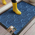 GORILLA GRIP Waterproof All-Season WeatherMAX Doormat - Stain & Fade Resistant, 29x17, Ocean Blue Waves