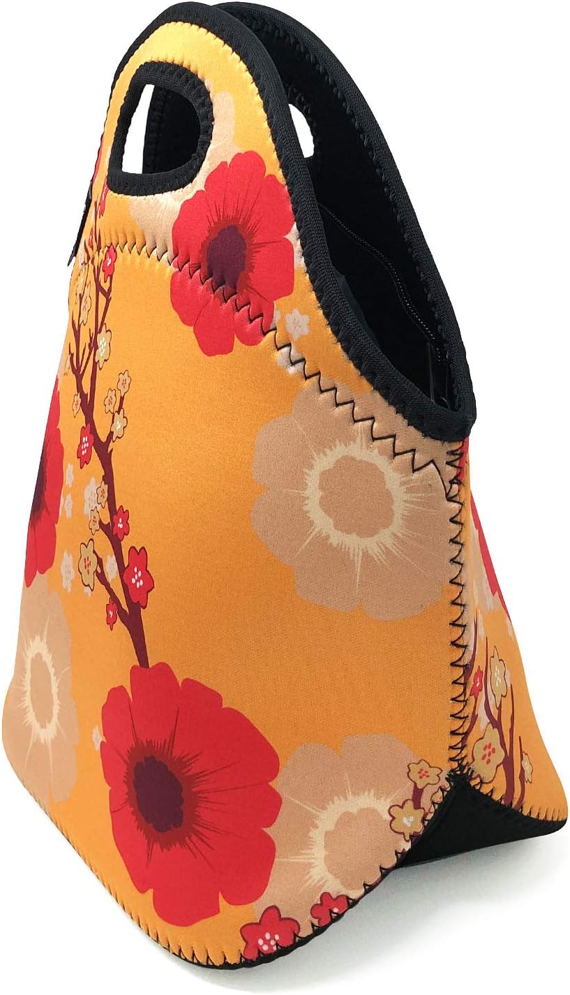 Allydrew Insulated Neoprene Lunch Bag - Stylish Zipper Tote for On-the-Go Meals | Blossoms Light Design