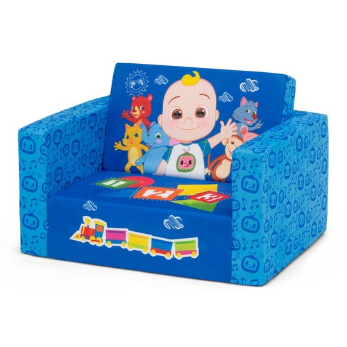 Delta Children CoComelon Cozee Flip-Out Chair - 2-in-1 Convertible Sofa to Lounger for Kids