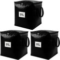 3 Pack Extra Large 91L Heavy Duty Moving Bags - Waterproof Foldable Storage Totes for Clothes & Bedding