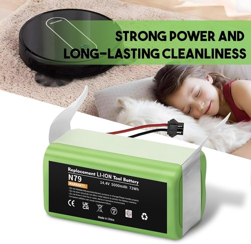 Upgraded 5000mAh 14.4V Replacement for covacs Deebot N79 N79S N79W deebot 500 DN622 DN622.11 Replacement for Eufy RoboVac 11 11S 11S MAX 11C 12 15C 15CMAX 15T 15MAX 25C 30C 30 35C G30 G32PRO G10