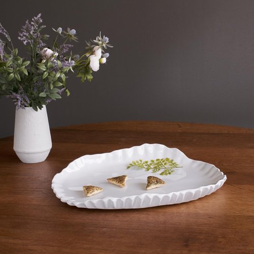 Beatriz Ball VIDA Bloom Pinched Large Oval Platter (White)