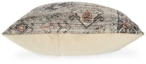 Signature Design by Ashley Roseridge Traditional 20x20 Inches Medallion Chenille Throw Pillow with Zipper Closure, Dark Brown & Beige