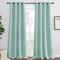 NICETOWN Aqua Blue Blackout Curtains - 108" Long, 55" Wide | Sound Reducing & Heat Blocking, 2 Panels
