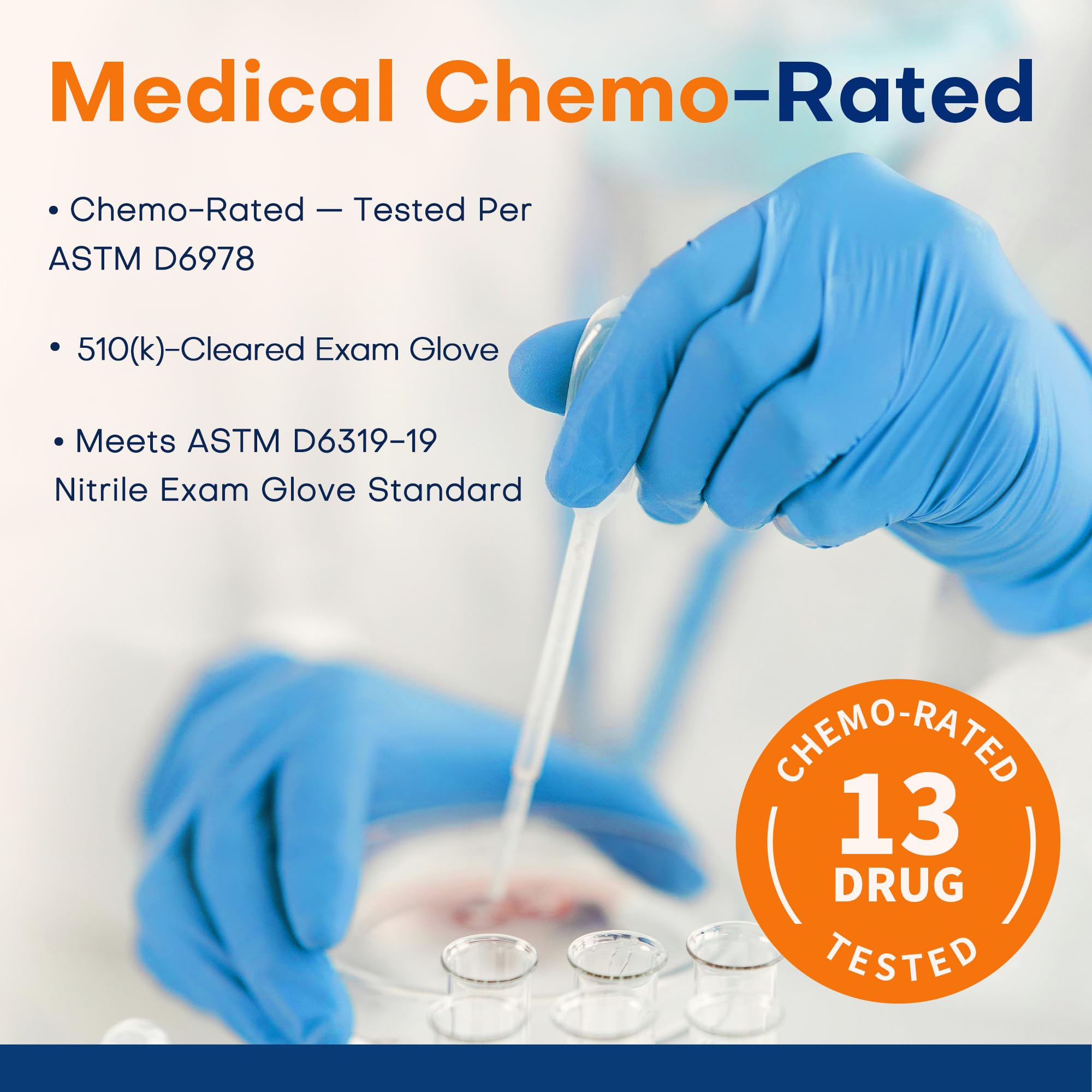 Supmedic Nitrile Exam Glove, 3.5 mil Disposable Medical Gloves Powder-Free Latex-Free Food Safe Cleaning Cooking,1000 pcs Blue (Medium)