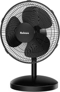 Holmes 12-Inch Oscillating Table Fan - 3 Speeds, 75° Wide Angle, Adjustable Tilt, Quiet for Home & Office - Black