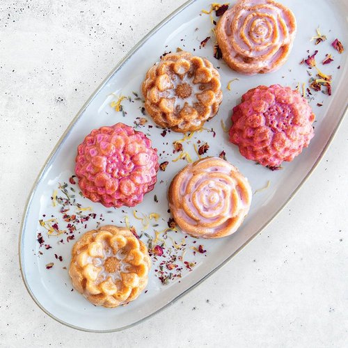 Nordic Ware Floral Cakelet, 3 Cups, Toffee