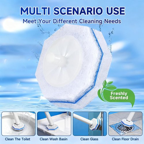 20 Count Toilet Wand Refills Compatible for Clorox, 5X Cleaning Power Toilet Bowl Cleaners & High-Density Disposable Toilet Brush Scrubber - No Falling Apart, Instant Foam Cleaning