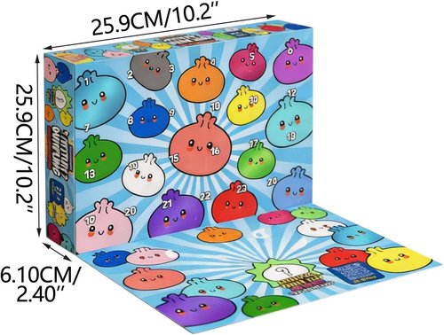 Mystery Dumpling Squishies Advent Calendar - 24-Day Countdown with 23 Mini & 1 Big Stress Relief Toy
