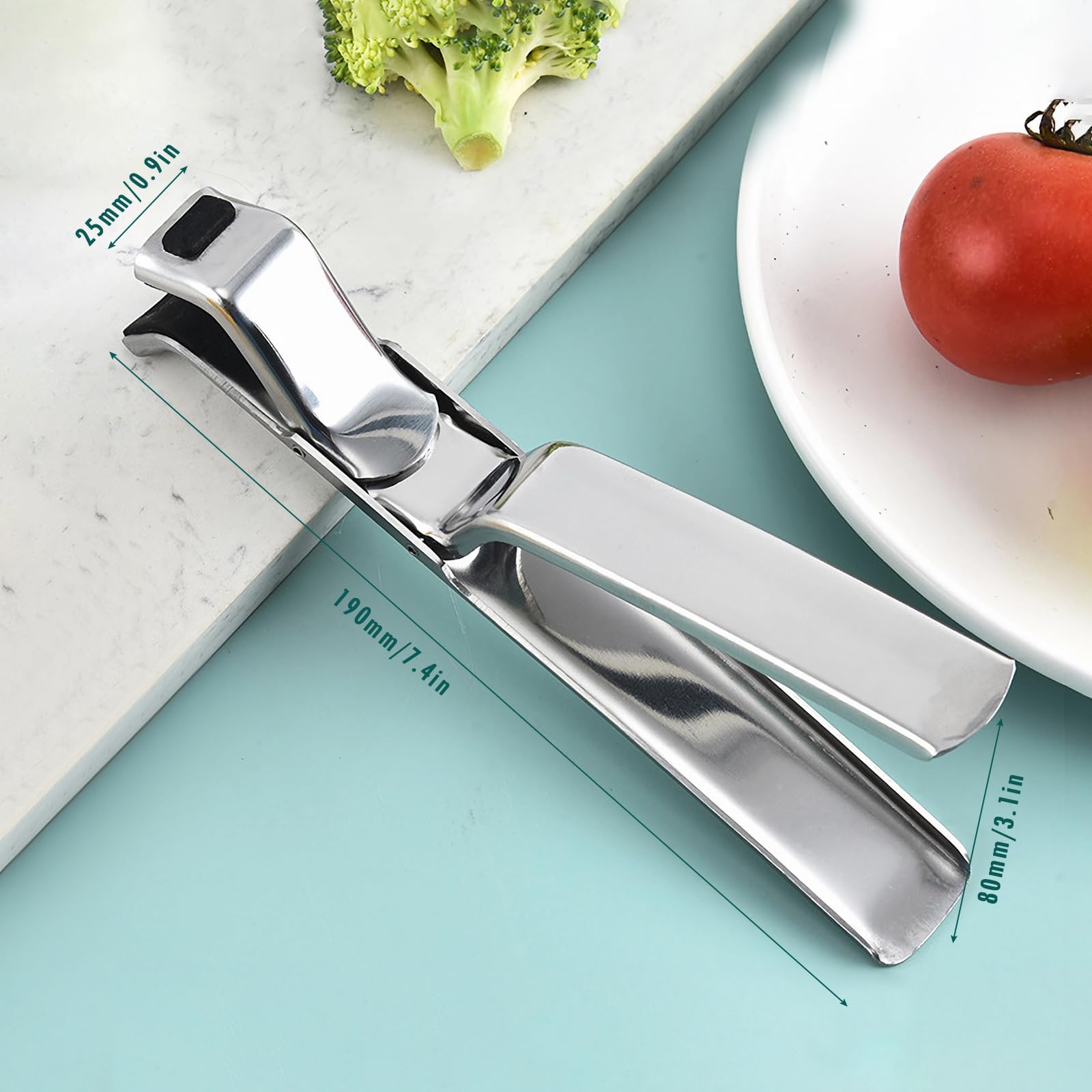 Cxqbsmy 2PCS Stainless Steel Hot Plate Gripper Clips - Multi-Purpose Hot Bowl Dish Plate Gripper Clips Tongs Clamp Holder for Oven, Air Fryer, Steamer, Pots & Bowls, Non-Slip Design