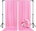 Skiennix 10 x 7 Feet Pink Backdrop Curtain - Perfect for Parties, Weddings & Photoshoots | 2 Panels