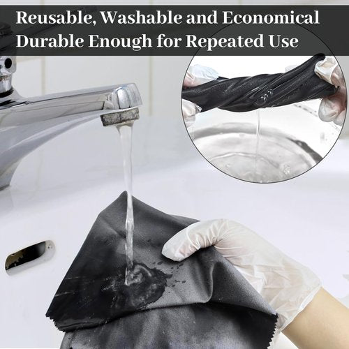BOVPCAO Microsuede Gun Cloth 3 Pack, 12"x12" - Lint Free, Highly Absorbent Cleaning Rags, Durable Microfiber Cloth for Guns Cleaning, Polishing, Maintaining (Soft & Washable)