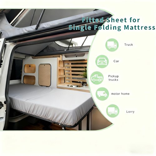 Popfavor Fitted Sheets Only 31x75 Inches, 1 Pack Super Soft Microfiber Cot Size Fitted Sheet for Narrow Twin, Camp Bunk, RV Bed, Army Cot & Trifold Mattress, Breathable Bottom Bed Cover, Light Grey