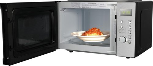 Emerson MW9005SS Microwave Oven - Compact 0.9 Cu. Ft. Design with LED Display & Child Safety Lock