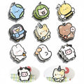 9 PCS Cute Chip Clips Food Bag Clip Set, Animal Shaped Bag Clips Funny Kitchen Snack Bag Sealer, Acrylic Chip Clip for Airtight Seal Food Storage