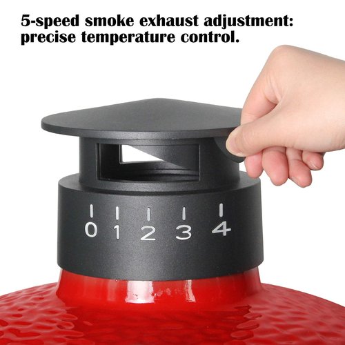 Umbrella Cast Aluminum Cap Fits for Kamado Joe Classic & Big Joe Series ，Replacement for Kamado Joe Dual Function Metal Chimney Top Kamado Joe Replacement Parts