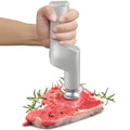 SIXRARI Electric Meat Tenderizer Tool, Adjustable 3 Speed Cordless Electric Meat Mallet, Powerful Motor, Easy to Clean, Kitchen Essentials for Tenderizing Steak/Beef/Chicken Chops and More (Silver)