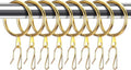 Hotop Metal Drapery Curtain Rings - 30 Pcs Set with 0.98/1.26/1.65 Inch Interior Diameter | Gold Finish