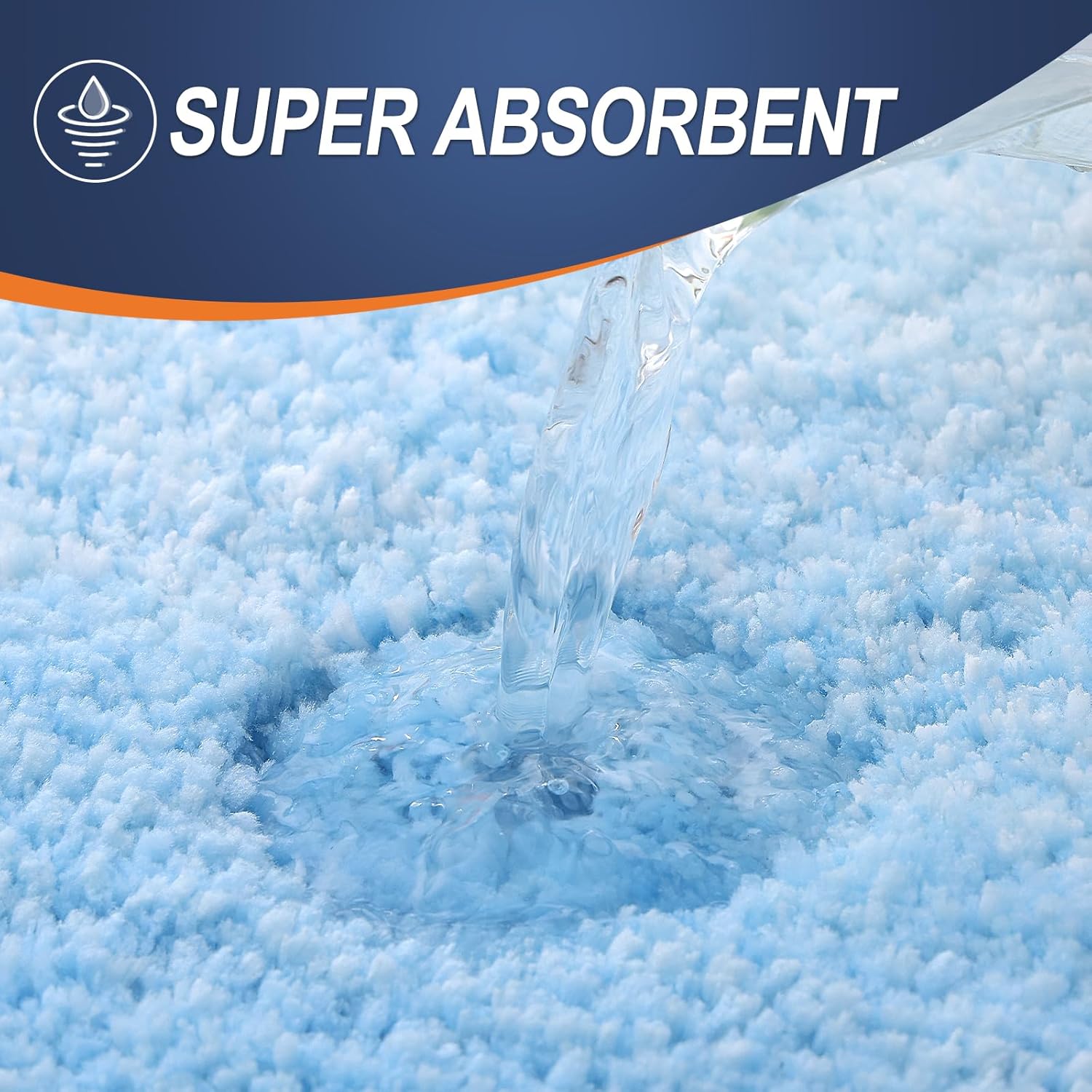 OLANLY Bathroom Rugs - Extra Soft Microfiber Mat | Quick-Dry, Machine Washable, 34x21, Sky Blue