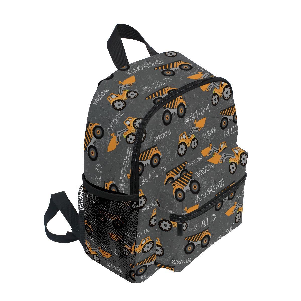 linqin Toddler Backpack for Boys Construction Truck Tractor Backpack Toddler Boys Preschool Bookbag Children Mini Travel Bag for Kids 3-8
