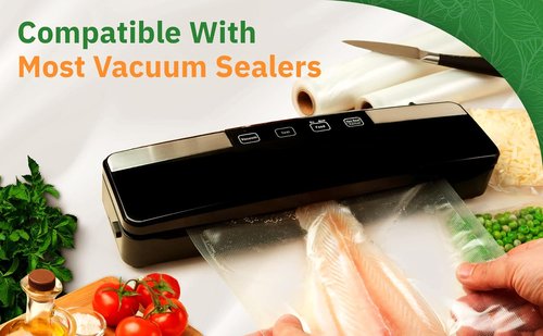 EverFresh Vacuum Sealer Rolls - 11" x 25' | 15% Thicker, BPA Free | 4 Pack Compatible with FoodSaver