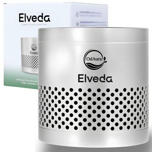 Elveda, Refrigerator Deodorizer odor eliminator for home. Lasts 10 years. Fridge, closet, pantry, shoe rack, car & drawer odor absorber for home. Nontoxic top kitchen gadgets. Kitchen gifts under 25.