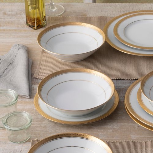 Noritake Crestwood Gold Set of 4 Soup Bowls, 7.5", 12 oz.