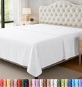 Utopia Bedding Flat Sheet - Soft Brushed Microfiber - Queen Size, White - Fade & Shrink Resistant